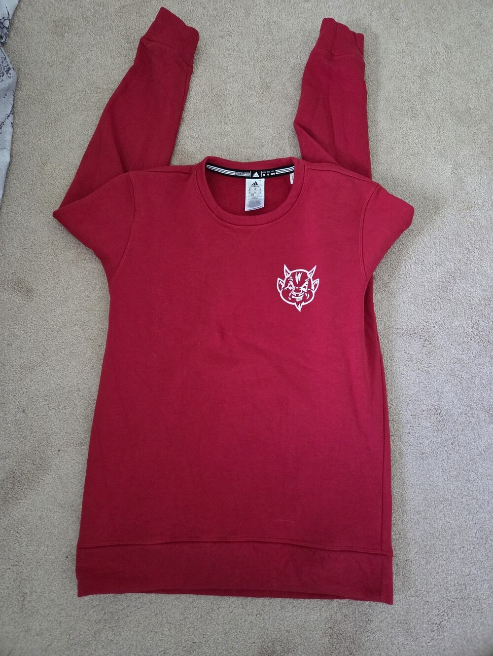 Adidas Red Pullover Crewneck Sweatshirt M